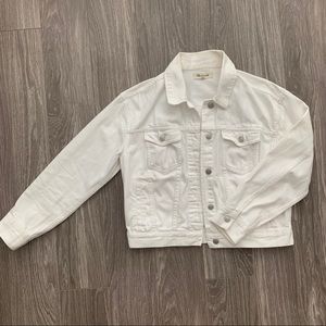 Madewell white denim jacket